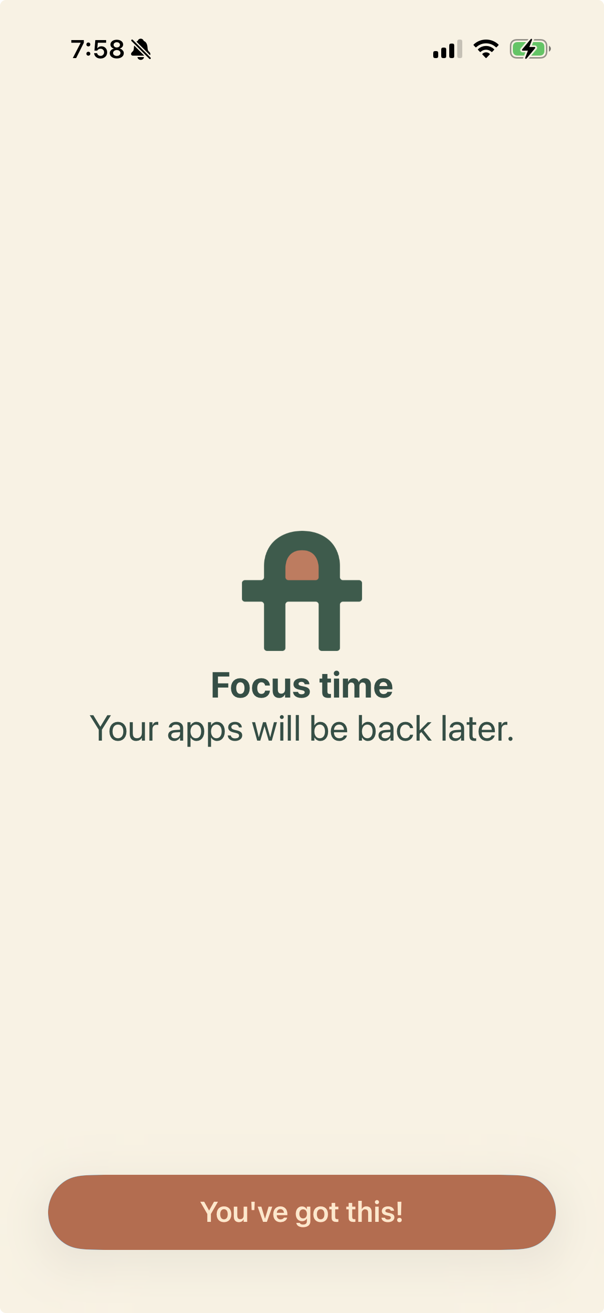Focus time screen