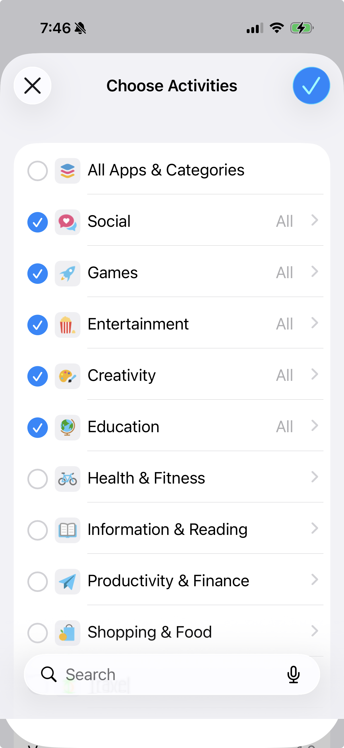Choose apps